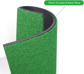 Artificial Turf Golf Mat with Non-Slip -30*60cm Golf Hitting Mat for Indoor Outdoor Practice (Includes Rubber 70mm Tee Holder)